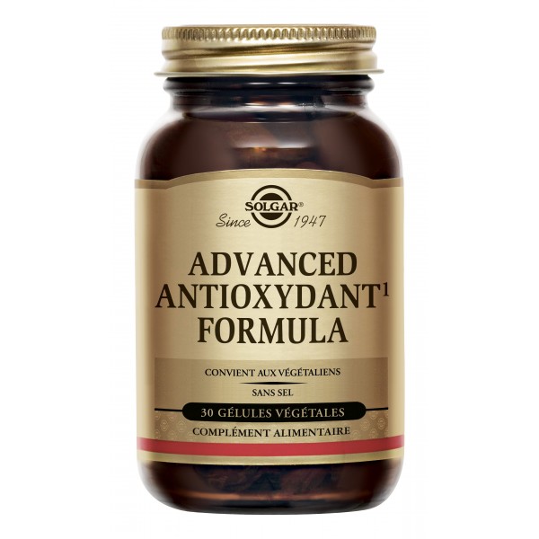 SOLGAR ADVANCED ANTIOXYDANT FORMULA 30 GELULES VEGETALES SOLGAR ADVANCED ANTIOXYDANT FORMULA 30 GELULES VEGETALES