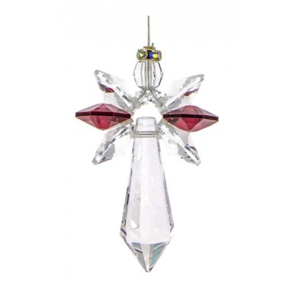ARCHANGE SWAROVSKI GRENAT/JANVIER 5,5cm ARCHANGE SWAROVSKI GRENAT/JANVIER 5,5cm