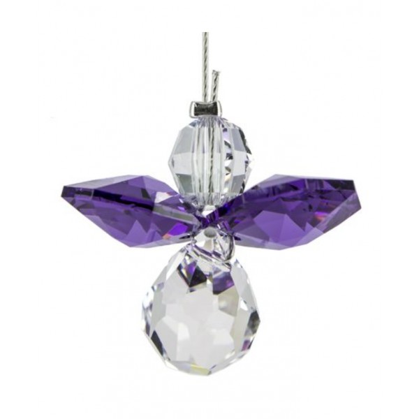 ANGE SWAROVSKI AMETHYSTE/FEVRIER 2,5cm ANGE SWAROVSKI AMETHYSTE/FEVRIER 2,5cm