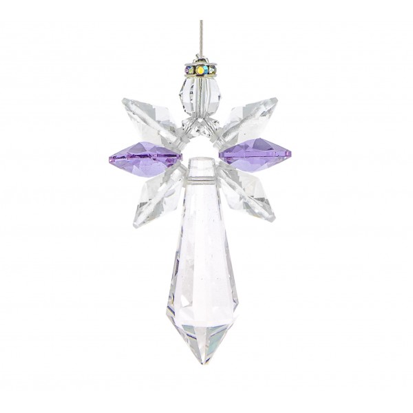 ARCHANGE SWAROVSKI AMETHY CLA/JUIN 5,5cm ARCHANGE SWAROVSKI AMETHY CLA/JUIN 5,5cm