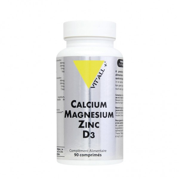 VIT'ALL+ CALCIUM MAGNESIUM ZINC D3 90 COMPRIMES VIT'ALL+ CALCIUM MAGNESIUM ZINC D3 90 COMPRIMES