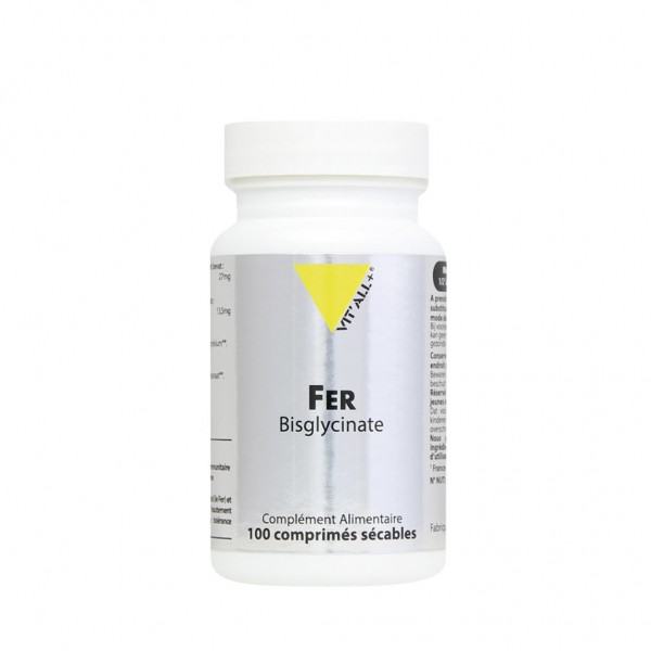 VIT'ALL+ FER BISGLYCINATE 100 COMPRIMES SECABLES VIT'ALL+ FER BISGLYCINATE 100 COMPRIMES SECABLES