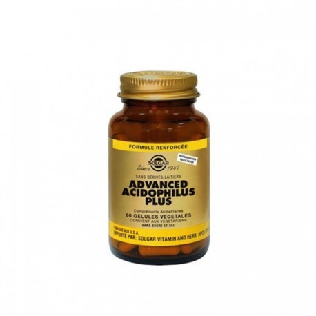 SOLGAR ADVANCED ACIDOPHILUS PLUS 60 GELULES VEGETALES SOLGAR ADVANCED ACIDOPHILUS PLUS 60 GELULES VEGETALES