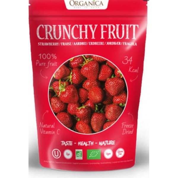 CRUNCHY FRUIT FRAISE sans sucre 12g CRUNCHY FRUIT FRAISE sans sucre 12g