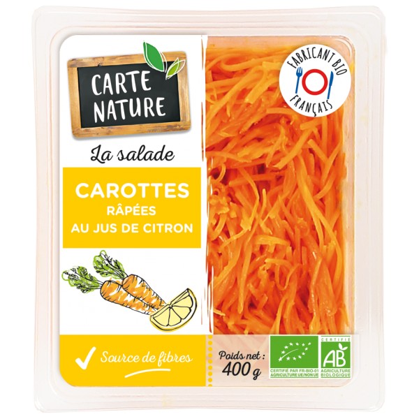CAROTTES RAPEES au JUS de CITRON 160g CAROTTES RAPEES au JUS de CITRON 160g