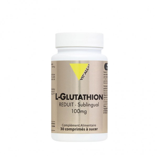 VIT'ALL+ L-GLUTATHION REDUIT SUBLINGUAL 100 MG 30 COMPRIMES VIT'ALL+ L-GLUTATHION REDUIT SUBLINGUAL 100 MG 30 COMPRIMES