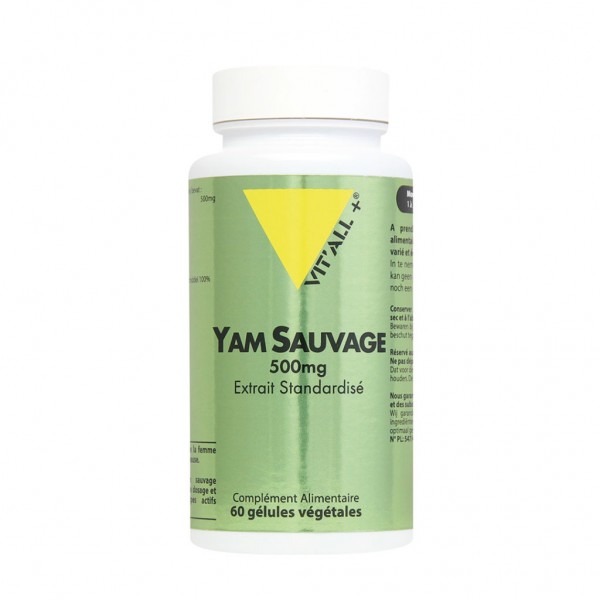 VIT'ALL+ YAM SAUVAGE 500 MG 60 GELULES VEGETALES VIT'ALL+ YAM SAUVAGE 500 MG 60 GELULES VEGETALES