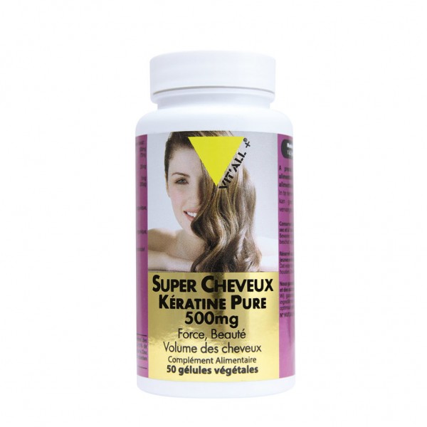 VIT'ALL+ SUPER CHEVEU KERATINE PURE 500 MG 50 GELULES VEGETALES VIT'ALL+ SUPER CHEVEU KERATINE PURE 500 MG 50 GELULES VEGETALES