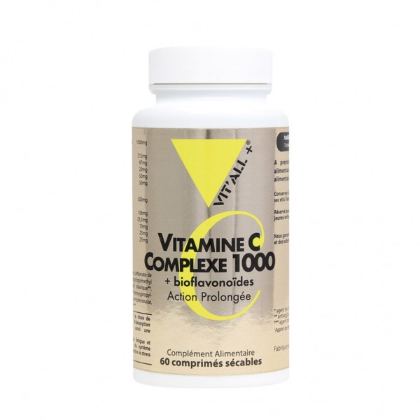 VIT'ALL+ VITAMINE C COMPLEXE 1000 ET BIOFLAVONOIDES 60 COMPRIMES SECABLES VIT'ALL+ VITAMINE C COMPLEXE 1000 ET BIOFLAVONOIDES 60 COMPRIMES SECABLES