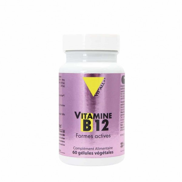 VIT'ALL+ VITAMINE B12 FORMES ACTIVES 60 GELULES VEGETALES VIT'ALL+ VITAMINE B12 FORMES ACTIVES 60 GELULES VEGETALES