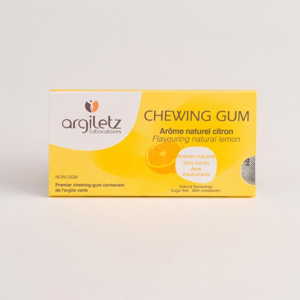 CHEWING GUM ARGIL'GUM CITRON Etui de 12 CHEWING GUM ARGIL'GUM CITRON Etui de 12