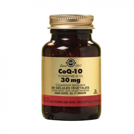 SOLGAR CoQ-10 30 MG 30 GELULES VEGETALES SOLGAR CoQ-10 30 MG 30 GELULES VEGETALES