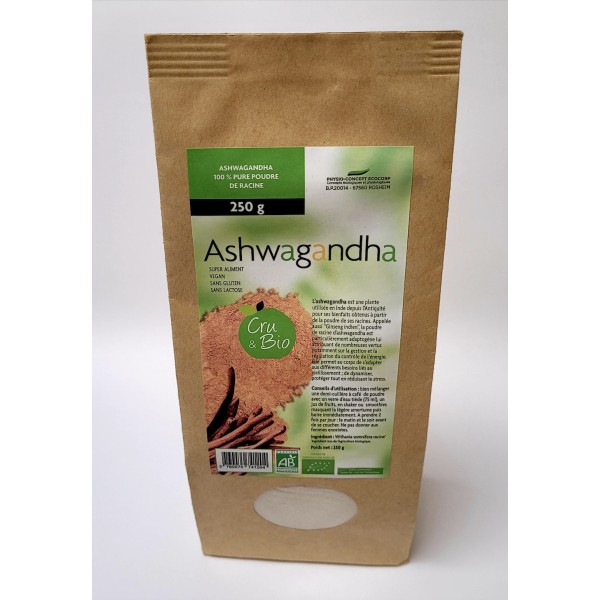ASHWAGANDHA PURE poudre de racines 250g ASHWAGANDHA PURE poudre de racines 250g