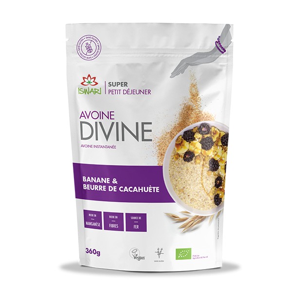 AVOINE DIVINE CACAHUETE BANANE 360g AVOINE DIVINE CACAHUETE BANANE 360g