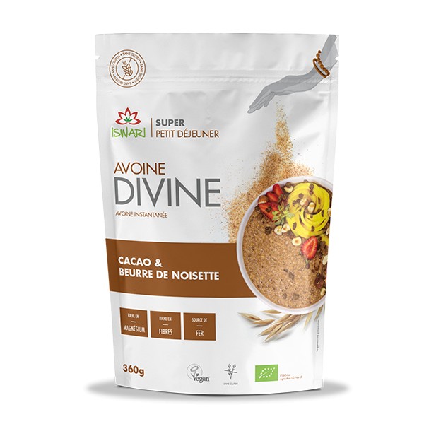 AVOINE DIVINE CACAO & NOISETTES 360g AVOINE DIVINE CACAO & NOISETTES 360g