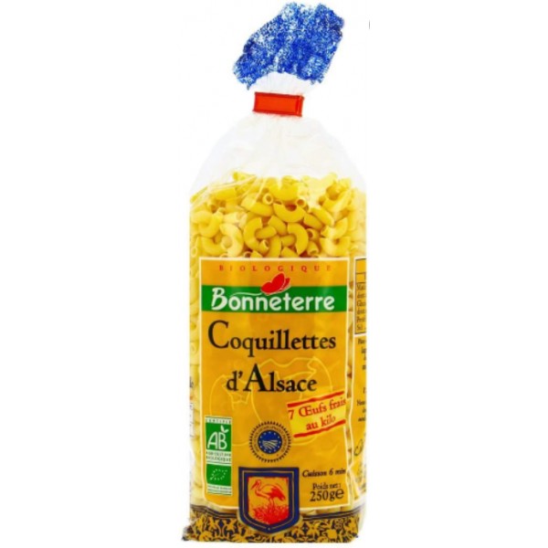 COQUILLETTES d' ALSACE aux OEUFS 250g COQUILLETTES d' ALSACE aux OEUFS 250g