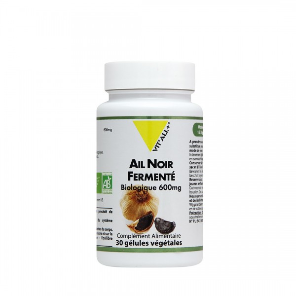 AIL NOIR FERMENTE BIO 600mg 30 gélules AIL NOIR FERMENTE BIO 600mg 30 gélules