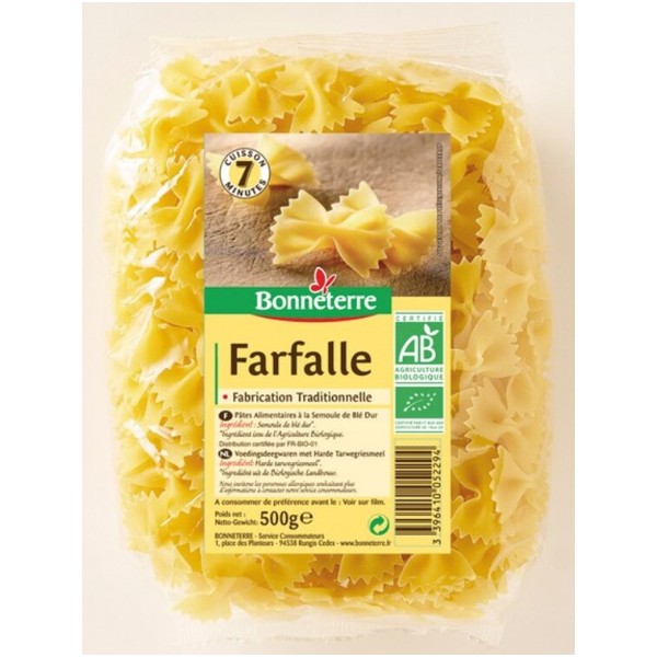 PÂTES FARFALLE PAPILLONS 500g PÂTES FARFALLE PAPILLONS 500g