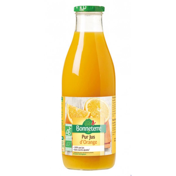 PUR JUS ORANGE bouteille verre 1L PUR JUS ORANGE bouteille verre 1L