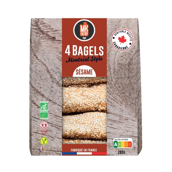 BAGELS MONTREAL SESAME 4x70g BAGELS MONTREAL SESAME 4x70g