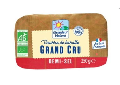 BEURRE GRAND CRU 1/2 SEL 250g