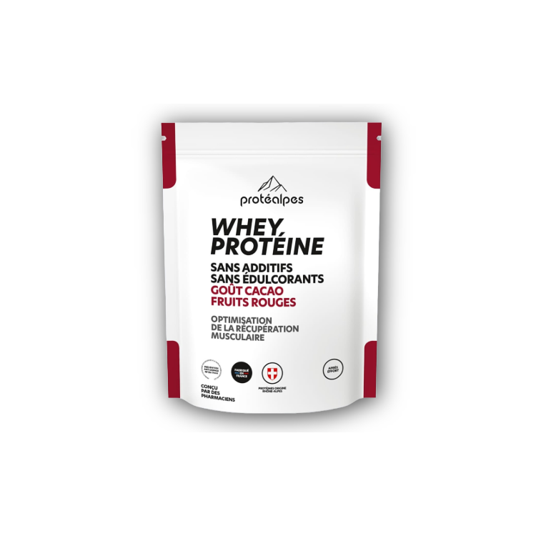 WHEY PROTEINE CACAO/F.ROUGES UNIDOSE 40g WHEY PROTEINE CACAO/F.ROUGES UNIDOSE 40g