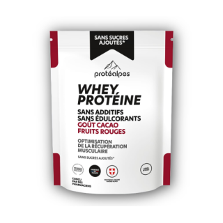 WHEY PROTEINE CACAO/F.RGs/sucre DOSE 40g