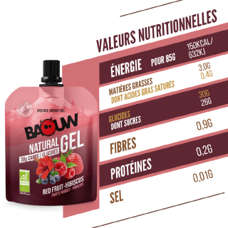 NATURAL GEL 30gCARBS R/FRUIT HIBISCUS85g