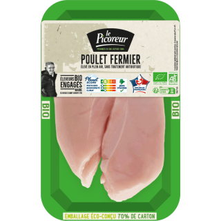 POULET FERMIER x2 FILETS  +/- 240g