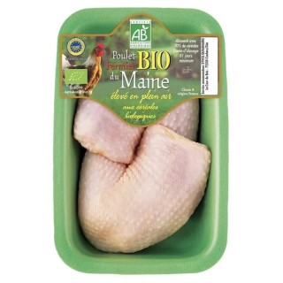 POULET FERMIER JAUNE x2 CUISSES +/- 550g