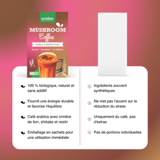 MUSHROOM COFFEE  6 sticks x 3g