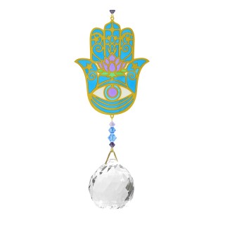 CRISTAL FENG SHUI HAMSA PROTECTION20x3cm