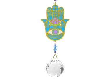 CRISTAL FENG SHUI HAMSA PROTECTION20x3cm