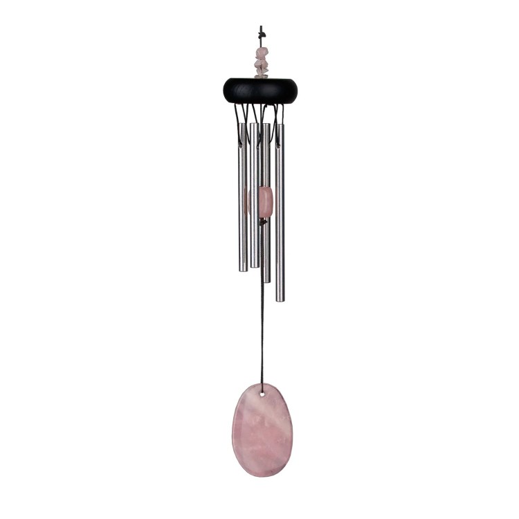 CARILLON VENT QUARTZ ROSE 4 tubes 29cm