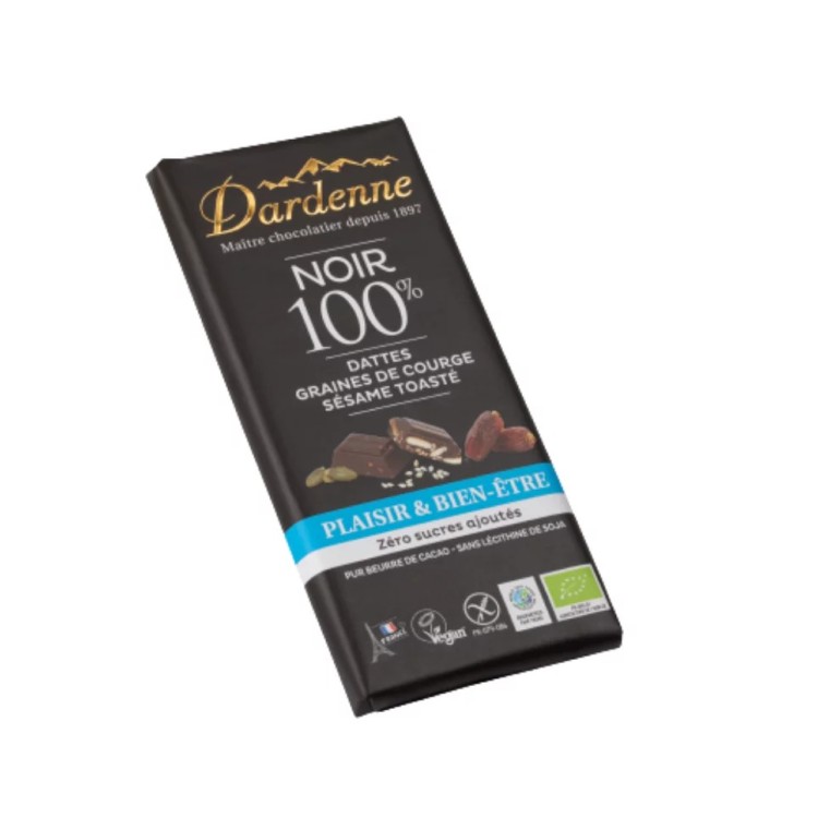 TABLETTE CHOCOLAT NOIR COURGE SESAME 90g