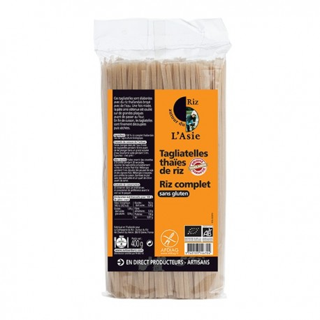 Tagliatelles Thaïes riz complet 400 gr Tagliatelles Thaïes riz complet 400 gr