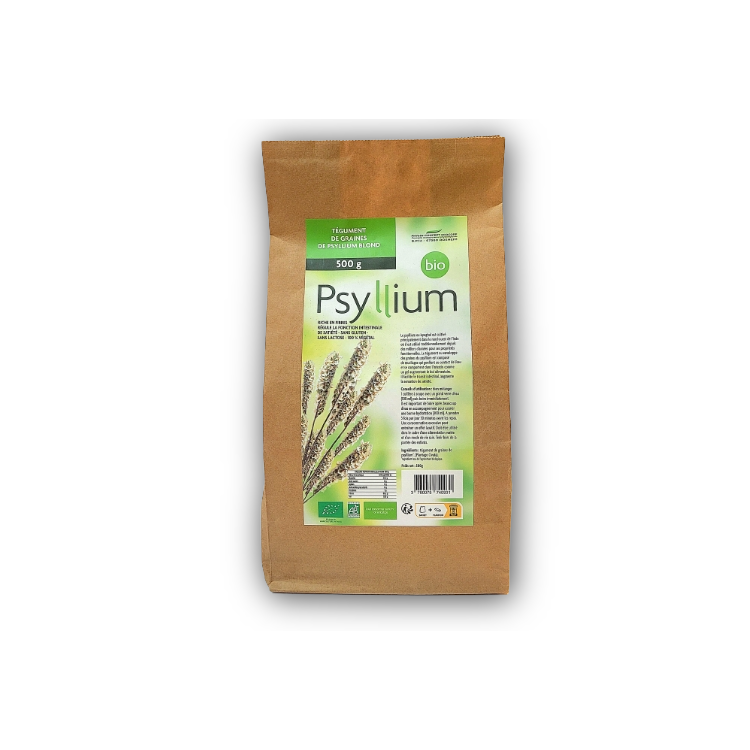 PSYLLIUM BLOND TEGUMENT de GRAINE 500g PSYLLIUM BLOND TEGUMENT de GRAINE 500g
