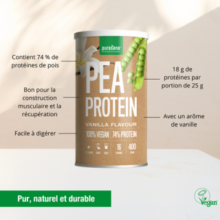 PROTEIN POIS VANILLE  poudre 400g