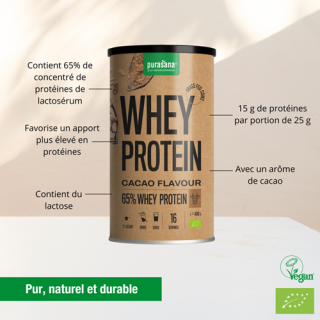 WHEY PROTEIN 80% CHOCOLAT  poudre 400g