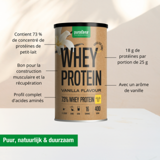 WHEY PROTEIN 80% VANILLE  poudre  400g