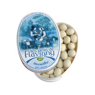BONBONS ANIS MENTHE  boîte ovale 50g