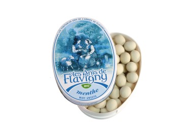BONBONS ANIS MENTHE  boîte ovale 50g
