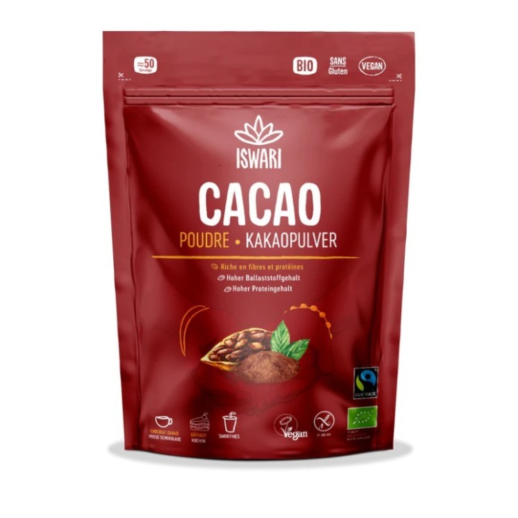 CACAO MAIGRE NON DEGRAISSEE poudre  250g