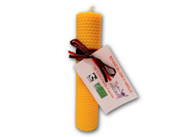 BOUGIE PURE CIRE ABEILLE (diam 5cm/H20cm