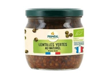 LENTILLES VERTES sel/bocal verre 370ml