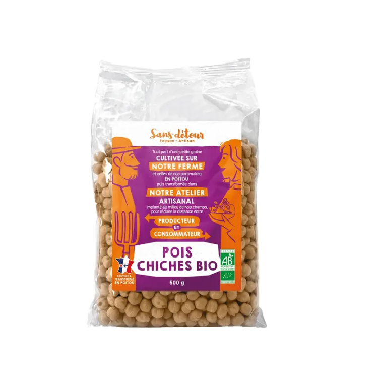POIS CHICHES 100% FRANCE grains 500g POIS CHICHES 100% FRANCE grains 500g