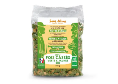 POIS CASSES 100%  FRANCE   graines  500g