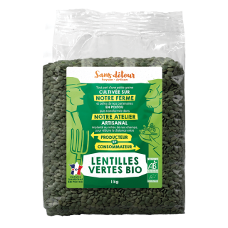 LENTILLES VERTES 100% FRANCE grains 500g