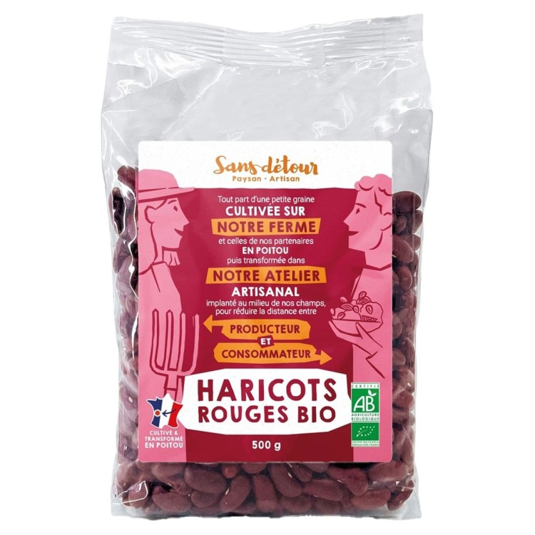 HARICOTS ROUGES 100% FRANCE grains 500g HARICOTS ROUGES 100% FRANCE grains 500g