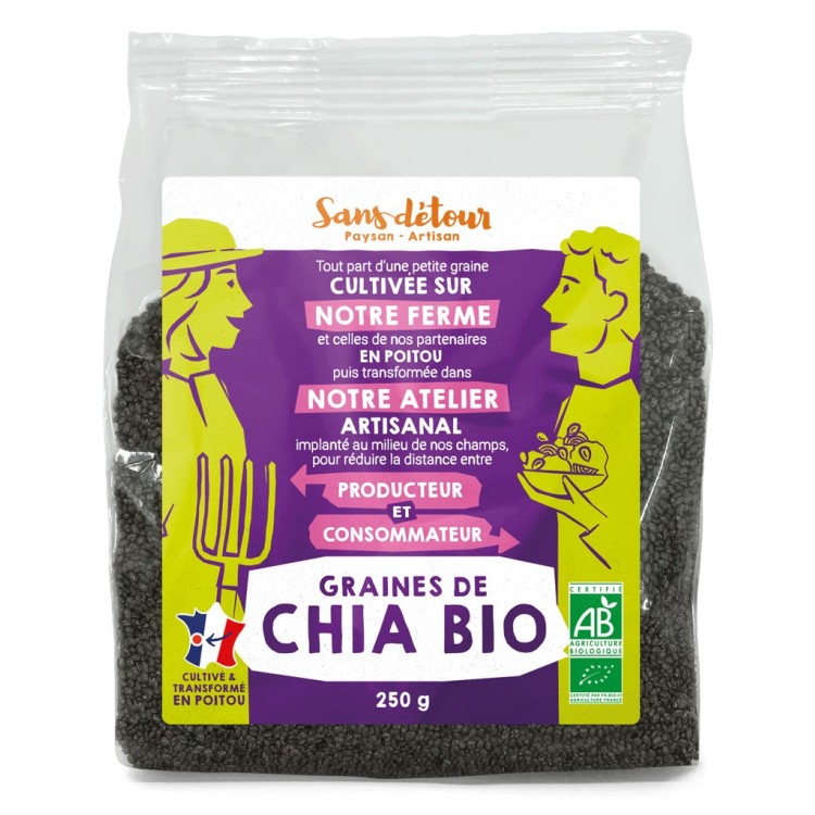 CHIA 100% FRANCE graines 250g CHIA 100% FRANCE graines 250g